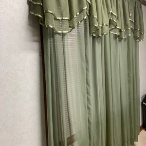 84” sheer panels with matching valances